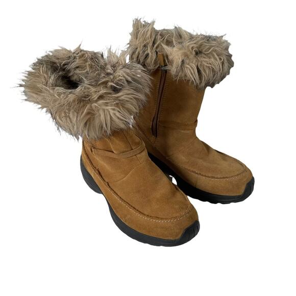 Sorel Northern Lite Tall Snow Boot Waterproof Suede Faux Fur Brown 8 EUC - Picture 4 of 12
